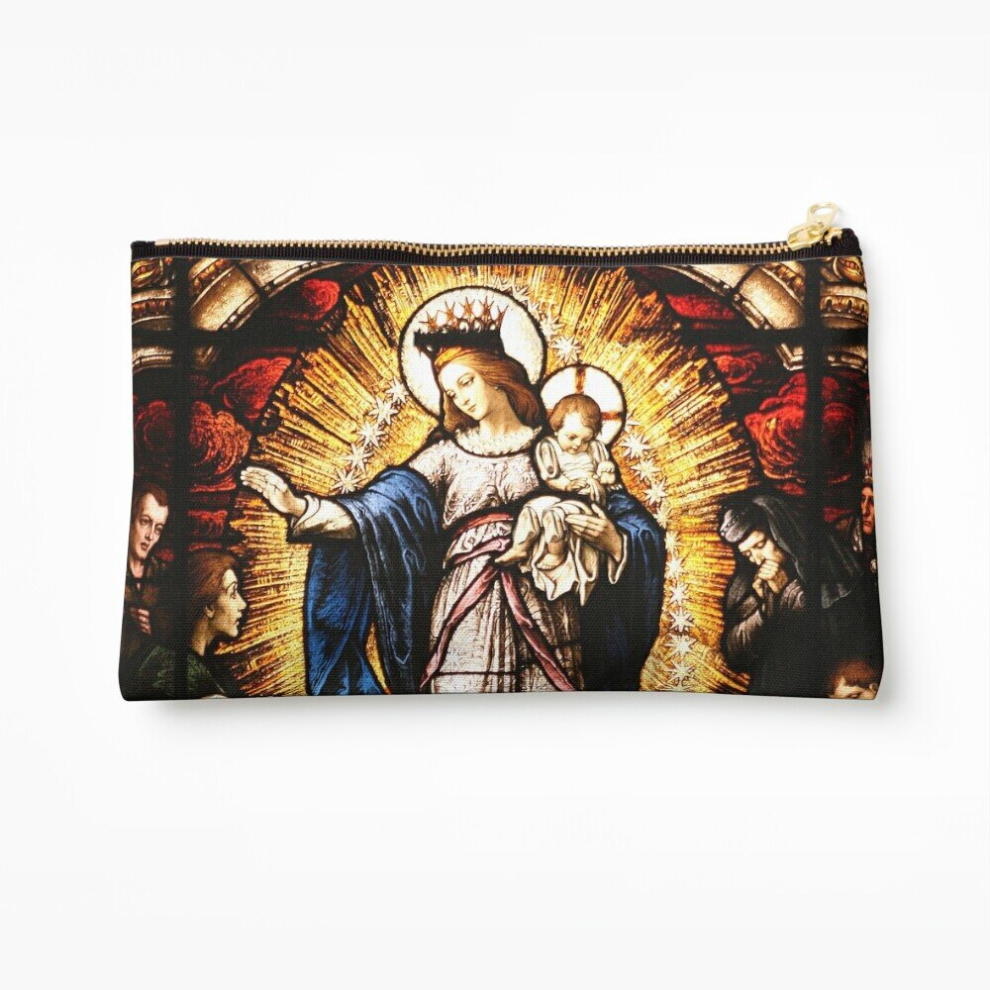 Whibos Makeup Bag The Virgin Mary Cosmetic Organizer Tyvek Paper Bags Zipper Pouch