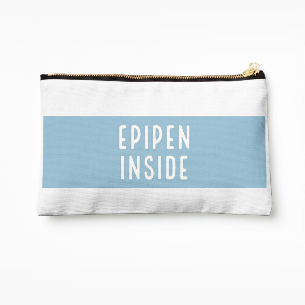 Whibos Makeup Bag Epipen Inside - Medical Alert (Sky) Cosmetic Organizer Tyvek Paper Bags Zipper Pouch