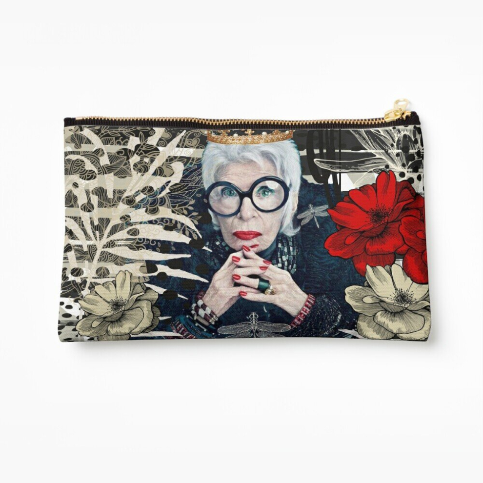 Whibos Makeup Bag Iris Apfel Cosmetic Organizer Tyvek Paper Bags Zipper Pouch