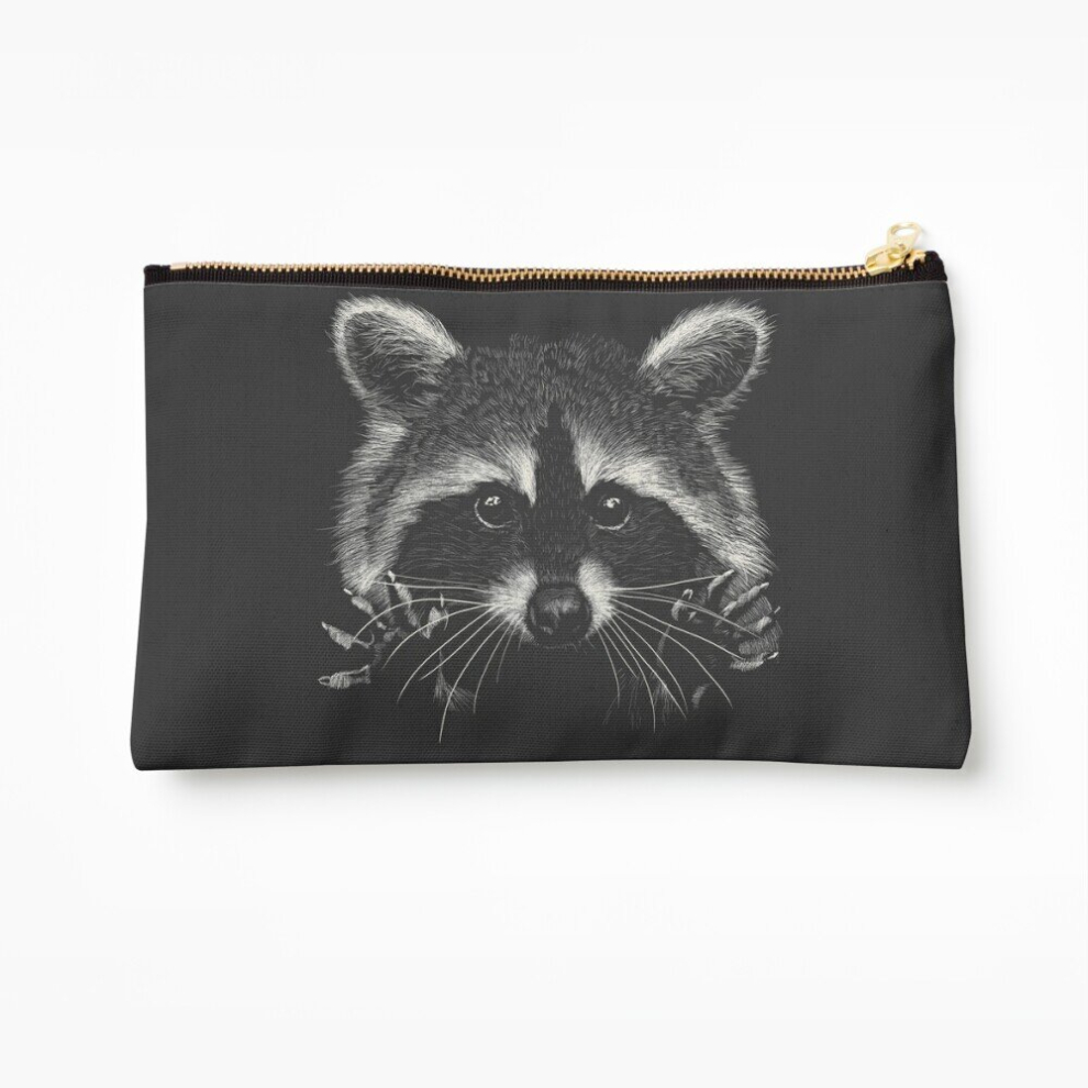 Whibos Makeup Bag Racoon Cosmetic Organizer Tyvek Paper Bags Zipper Pouch