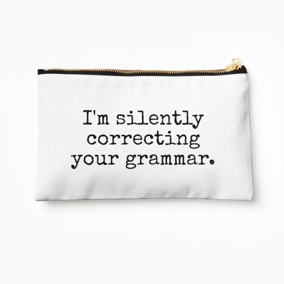 Whibos Makeup Bag Im Silently Correcting Your Grammar. Cosmetic Organizer Tyvek Paper Bags Zipper Pouch