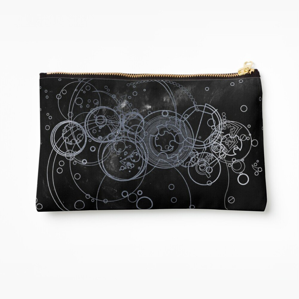 Whibos Silver Makeup Bag Time Lord Writing (Silver) Cosmetic Organizer Tyvek Paper Bags Zipper Pouch