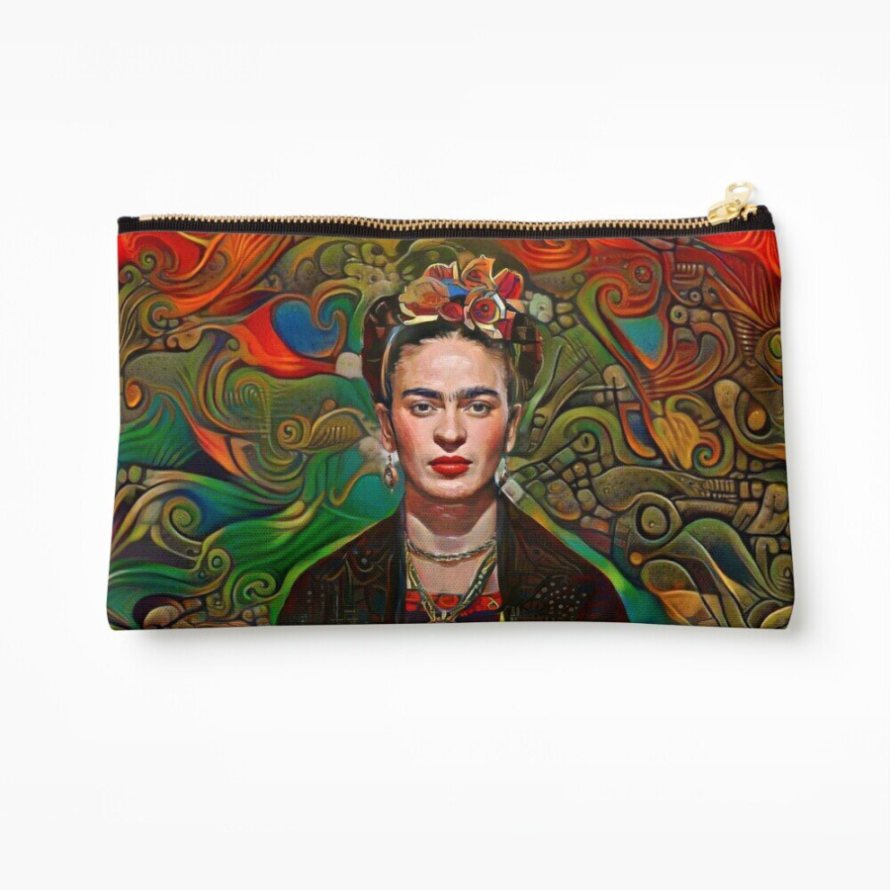 Whibos Makeup Bag Aztec Frida Cosmetic Organizer Tyvek Paper Bags Zipper Pouch