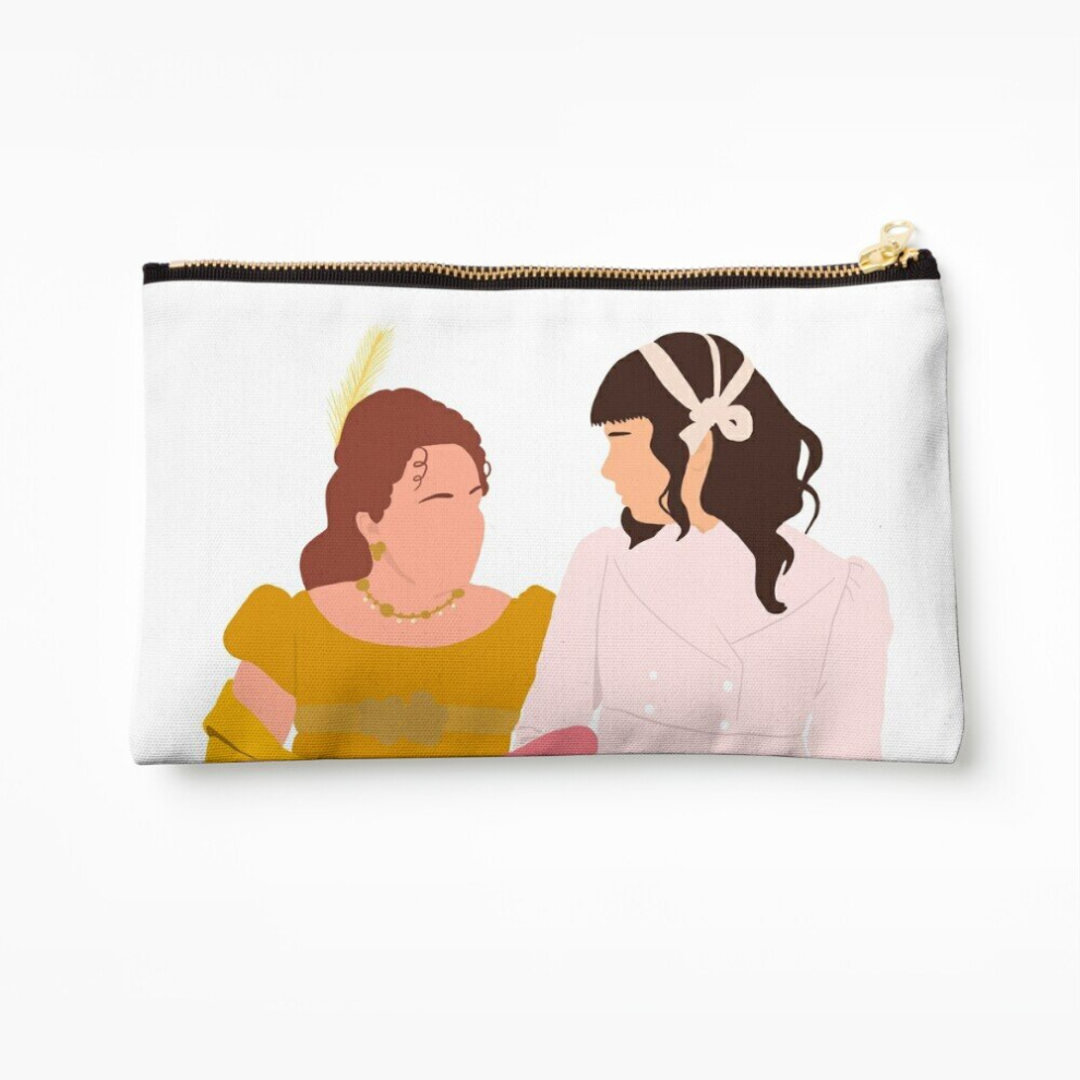 Whibos Makeup Bag Penelope Feathertop And Eloise Bridgerton Characters Illustration Cosmetic Organizer Tyvek Paper Bags Zipper Pouch