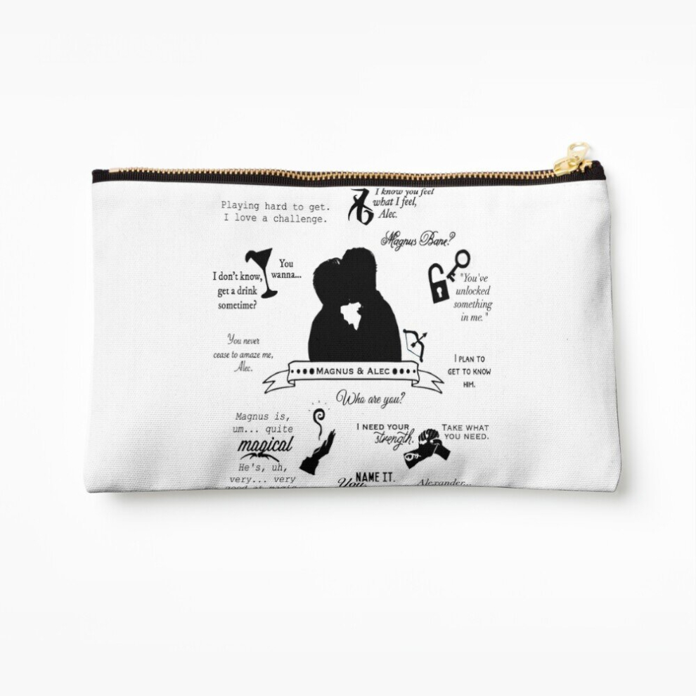 Whibos Makeup Bag Malec Quotes Cosmetic Organizer Tyvek Paper Bags Zipper Pouch