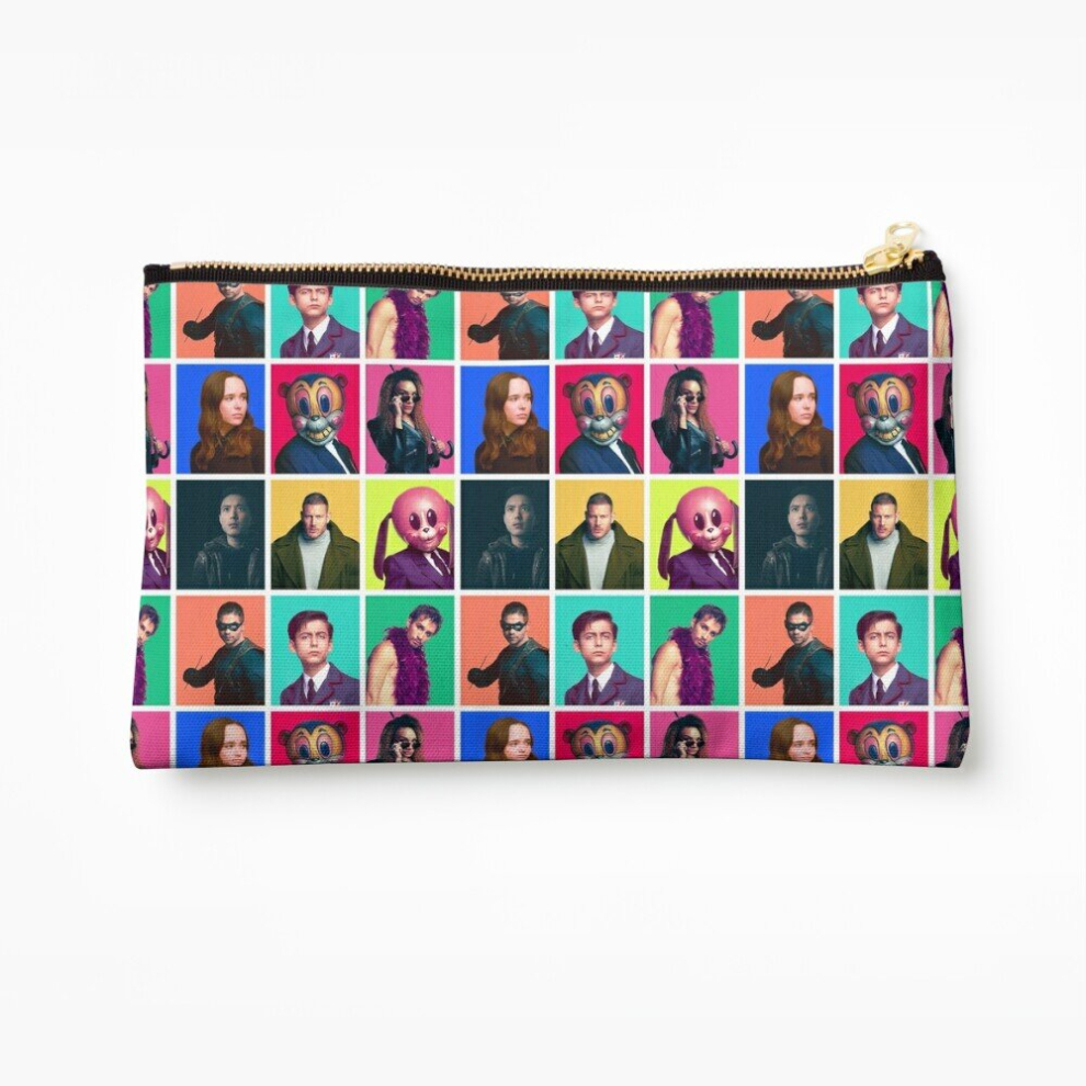 Whibos Makeup Bag The Umbrella Academy - Character Collage Cosmetic Organizer Tyvek Paper Bags Zipper Pouch