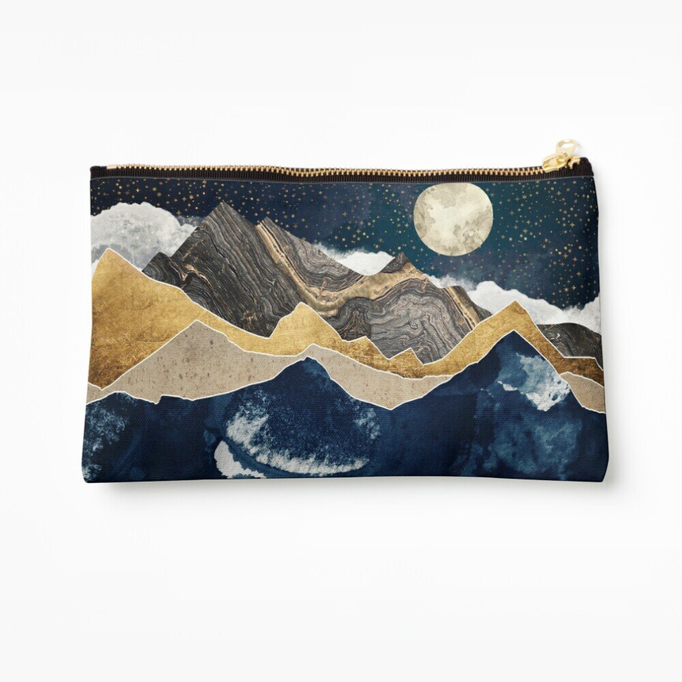 Whibos Makeup Bag Midnight Winter Cosmetic Organizer Tyvek Paper Bags Zipper Pouch