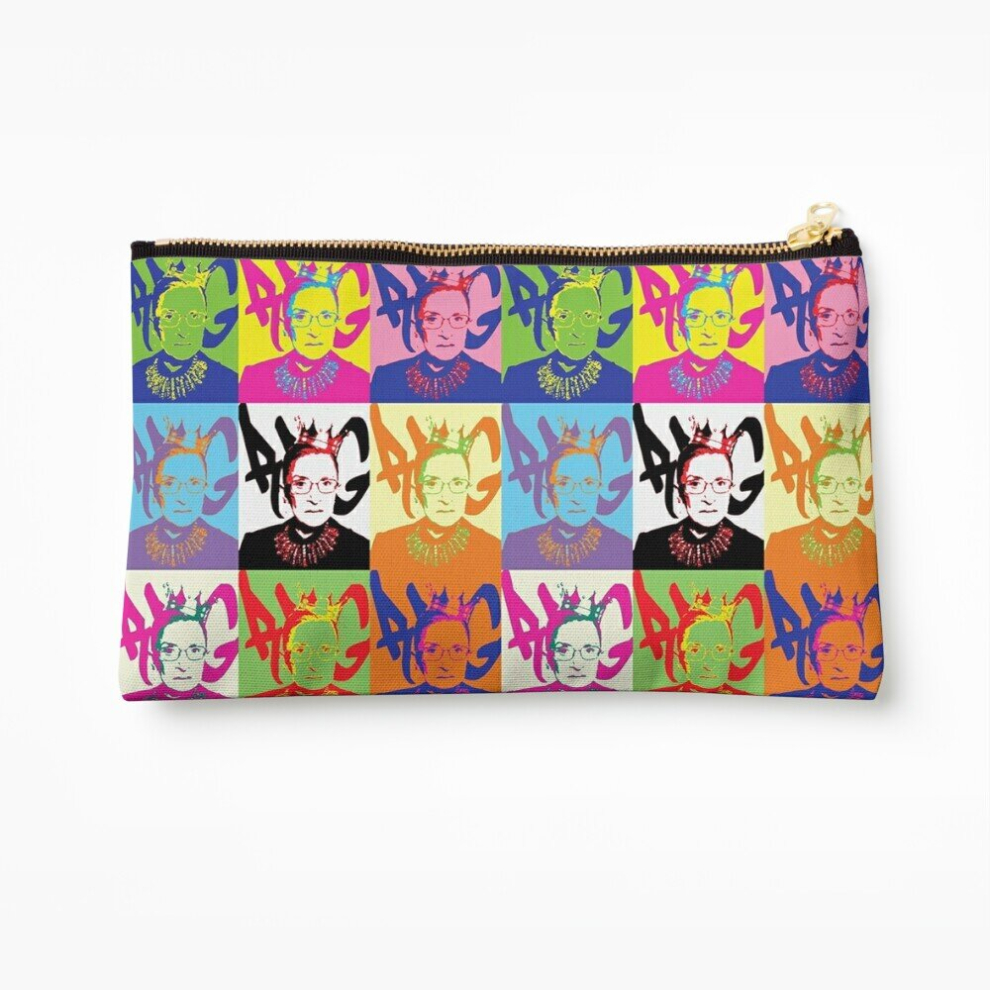 Whibos Makeup Bag Ruth Bader Ginsburg Cosmetic Organizer Tyvek Paper Bags Zipper Pouch