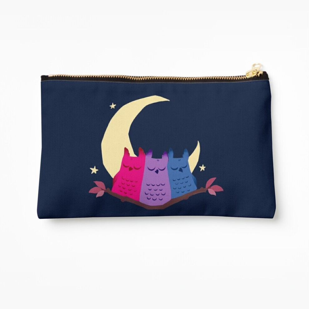 Whibos Makeup Bag Bisexuowls Cosmetic Organizer Tyvek Paper Bags Zipper Pouch