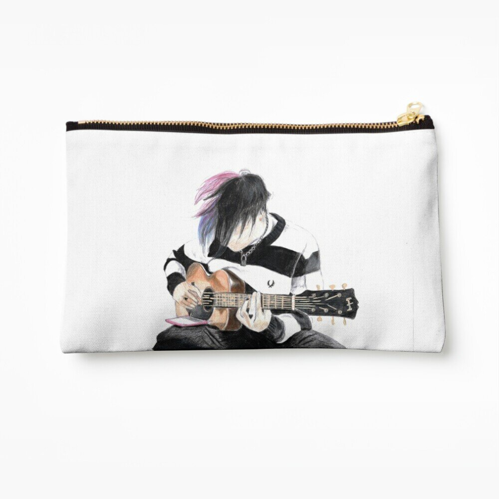 Whibos Makeup Bag Yungblud Guitar Cosmetic Organizer Tyvek Paper Bags Zipper Pouch