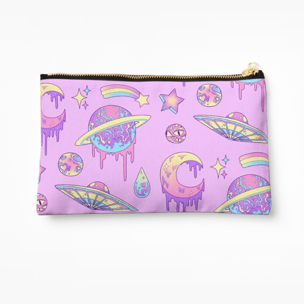 Whibos Makeup Bag Pastel Cosmetic Organizer Tyvek Paper Bags Zipper Pouch