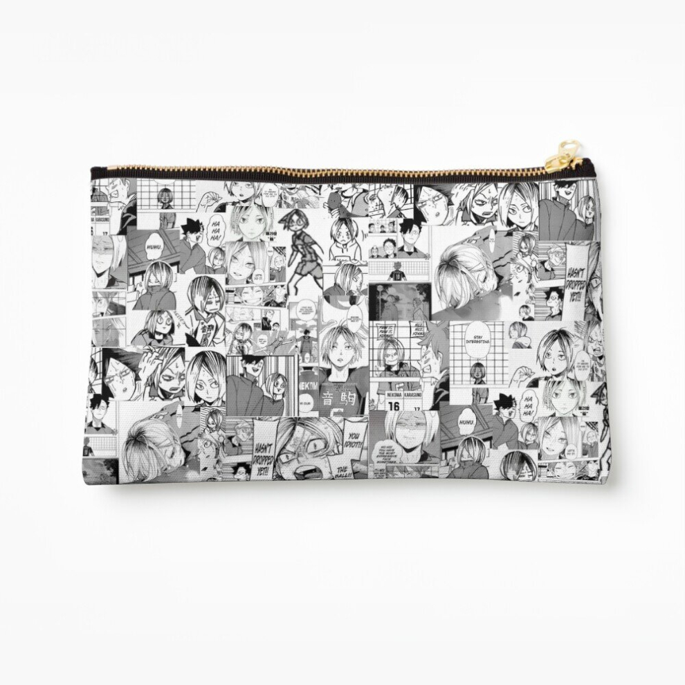 Whibos Makeup Bag Kenma Kozume Manga Collage Cosmetic Organizer Tyvek Paper Bags Zipper Pouch