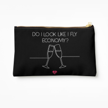 Makeup Bag Do I Look Like I Fly Economy - Funny Traveler Quote design Cosmetic Organizer Tyvek Paper Bags Zipper Pouch