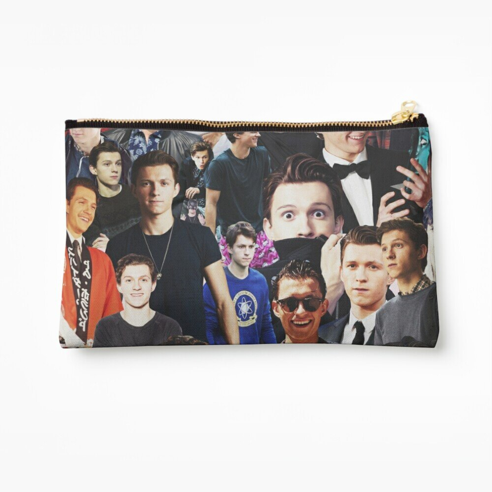 Whibos Makeup Bag Tom Holland Collage Cosmetic Organizer Tyvek Paper Bags Zipper Pouch