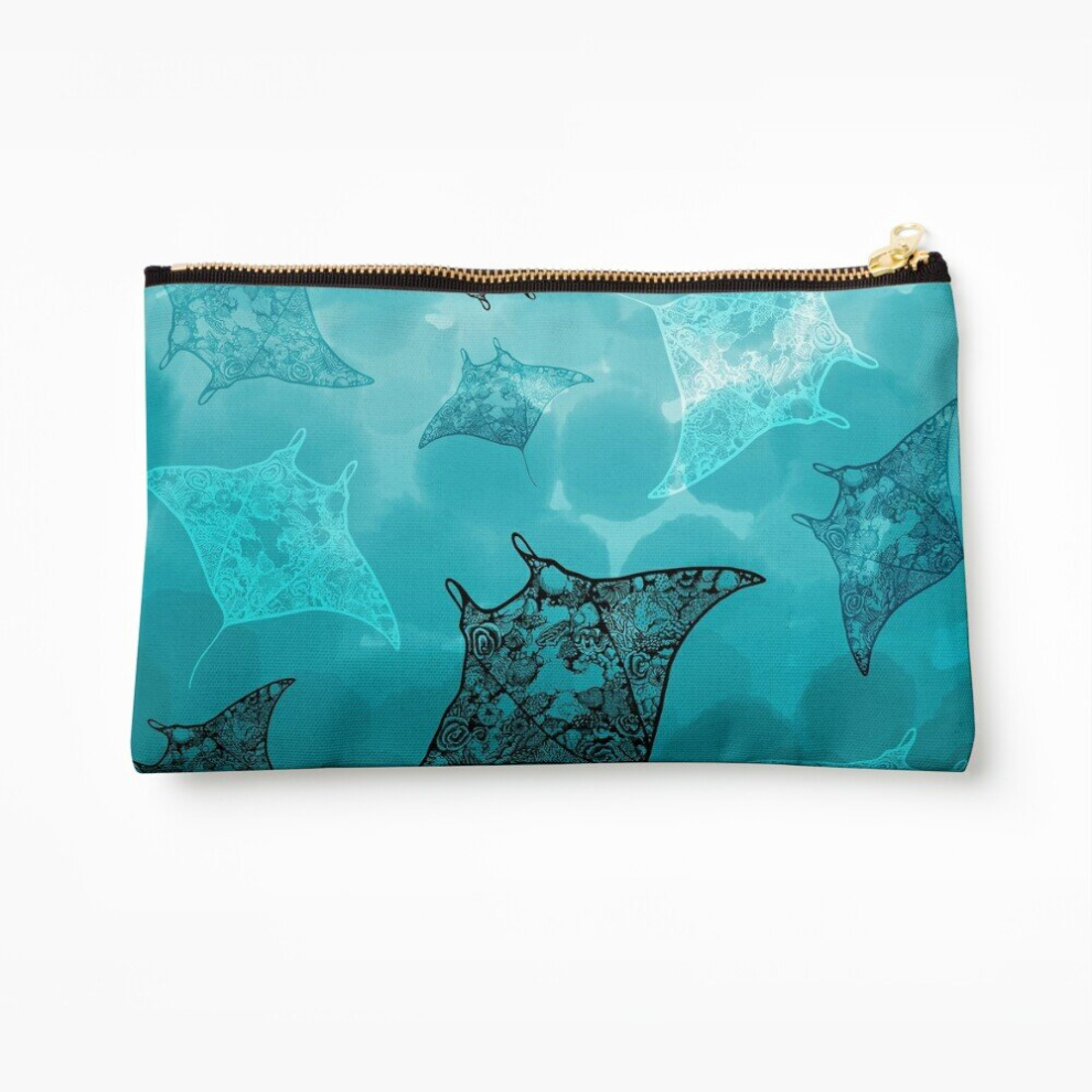 Whibos Makeup Bag Manta's Eye View Cosmetic Organizer Tyvek Paper Bags Zipper Pouch