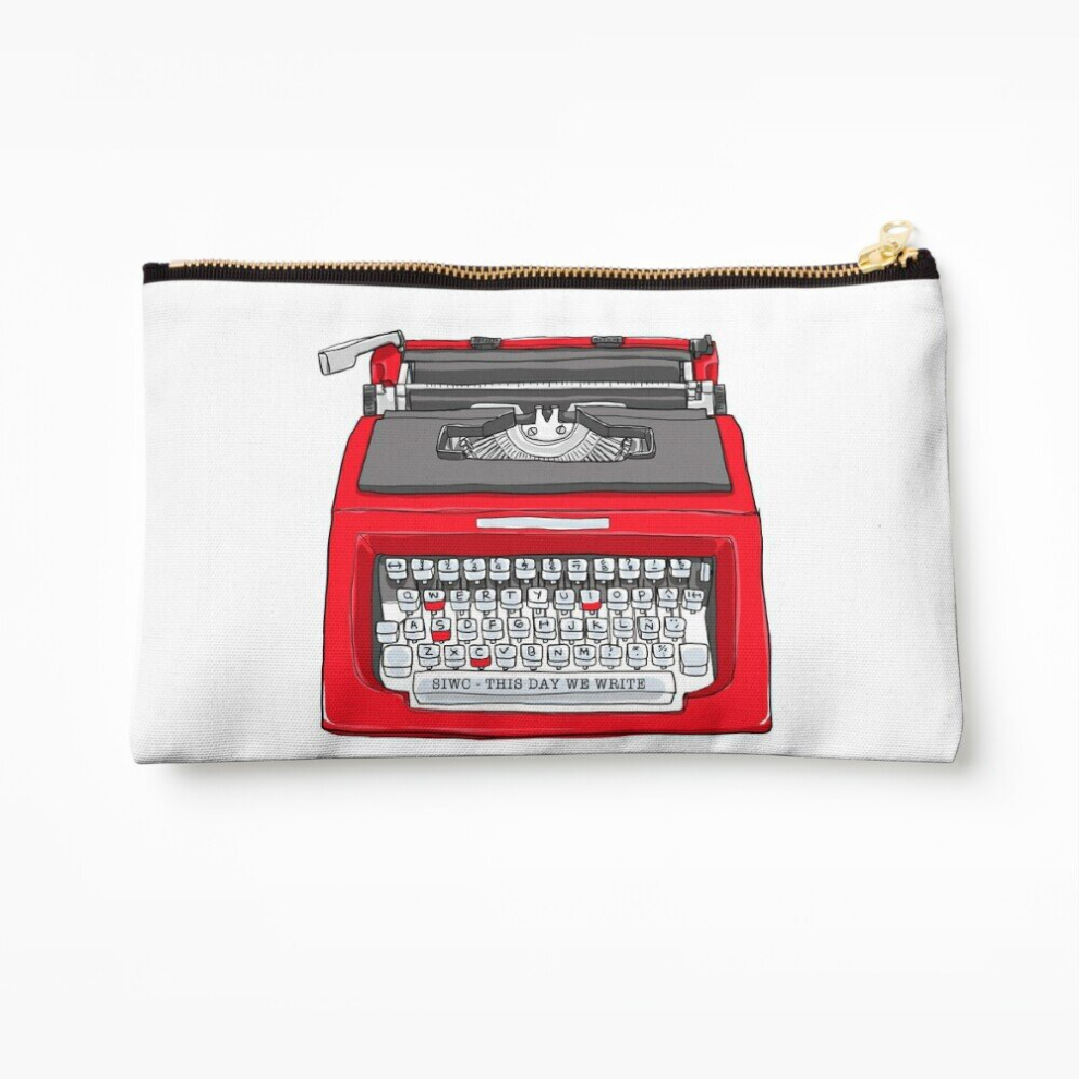 Whibos Makeup Bag This Day We Write Typewriter Cosmetic Organizer Tyvek Paper Bags Zipper Pouch