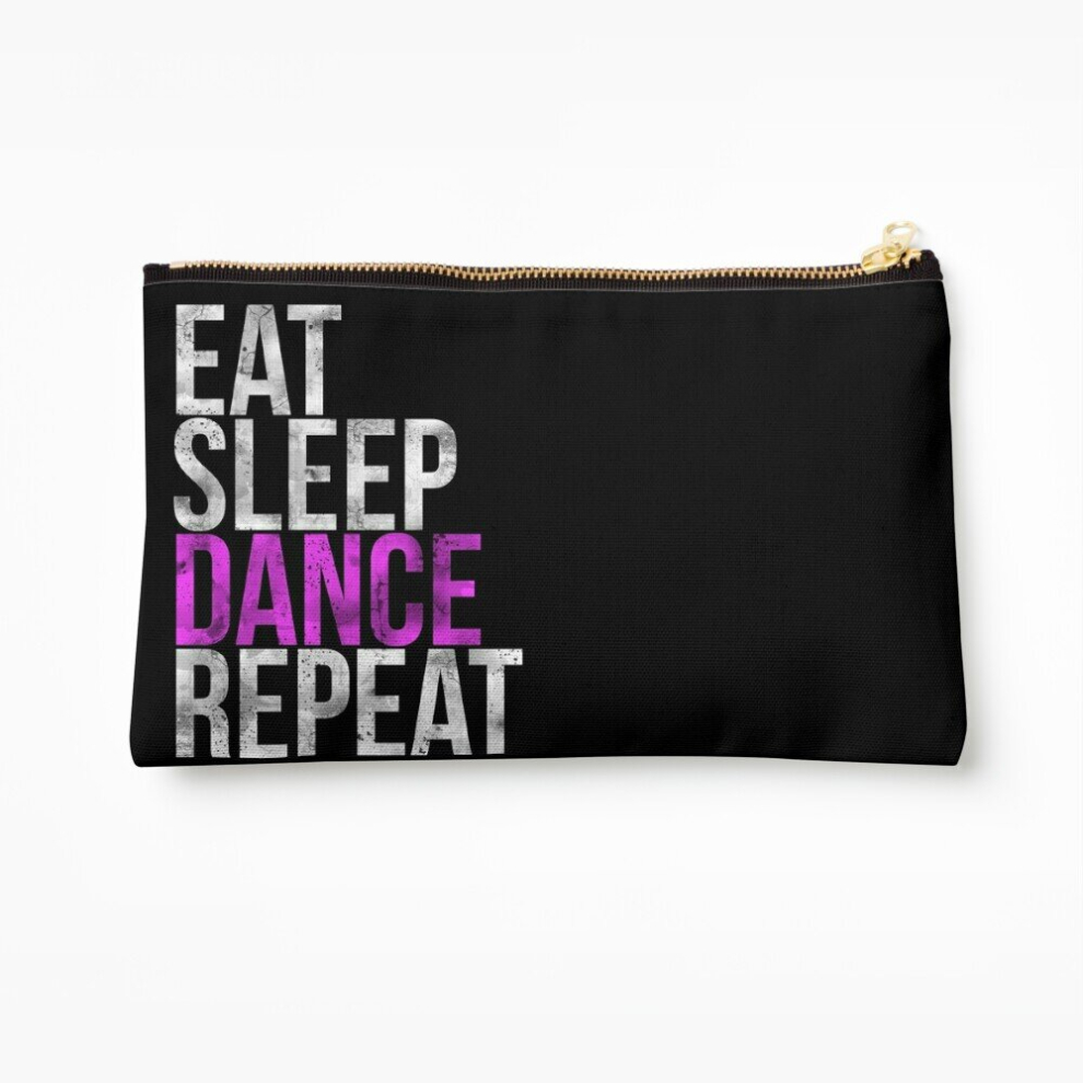 Whibos Makeup Bag Eat Sleep Dance Repeat Cosmetic Organizer Tyvek Paper Bags Zipper Pouch