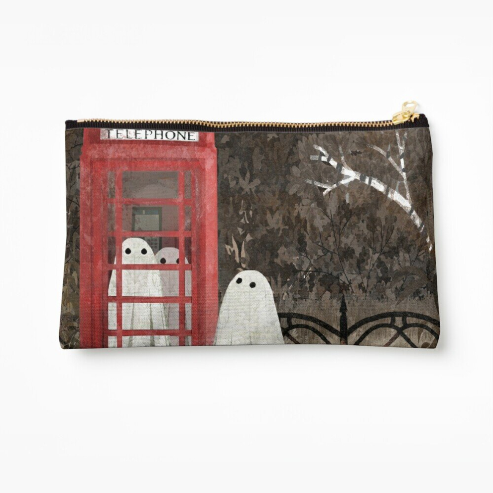 Whibos Makeup Bag There Are Ghosts In The Phone Box Again... Cosmetic Organizer Tyvek Paper Bags Zipper Pouch