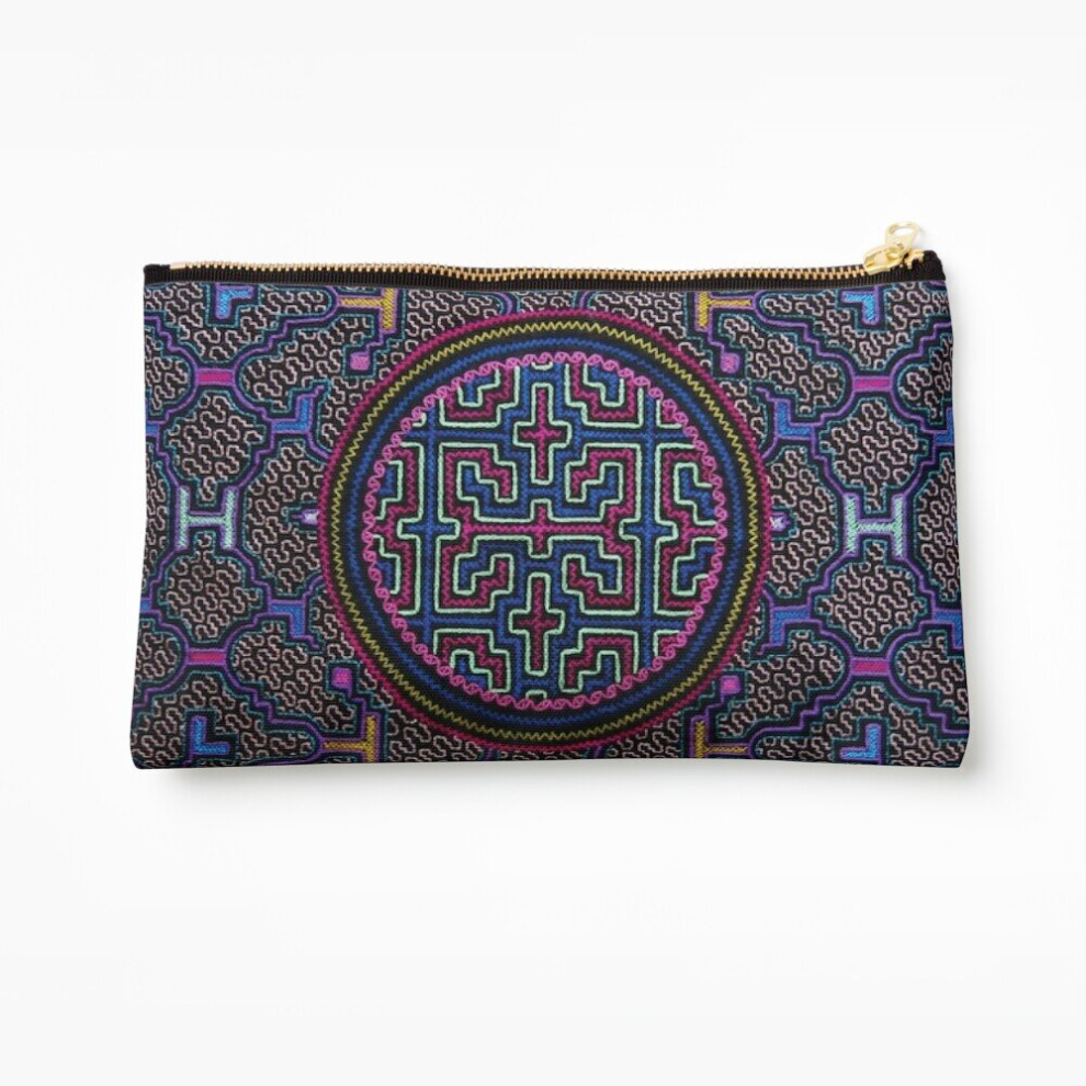 Whibos Makeup Bag Peru Is Calling, Shipibo Dreams Cosmetic Organizer Tyvek Paper Bags Zipper Pouch