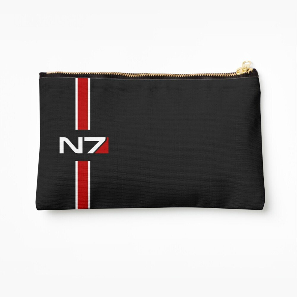 Whibos Makeup Bag N7 Emblem, Mass Effect Cosmetic Organizer Tyvek Paper Bags Zipper Pouch