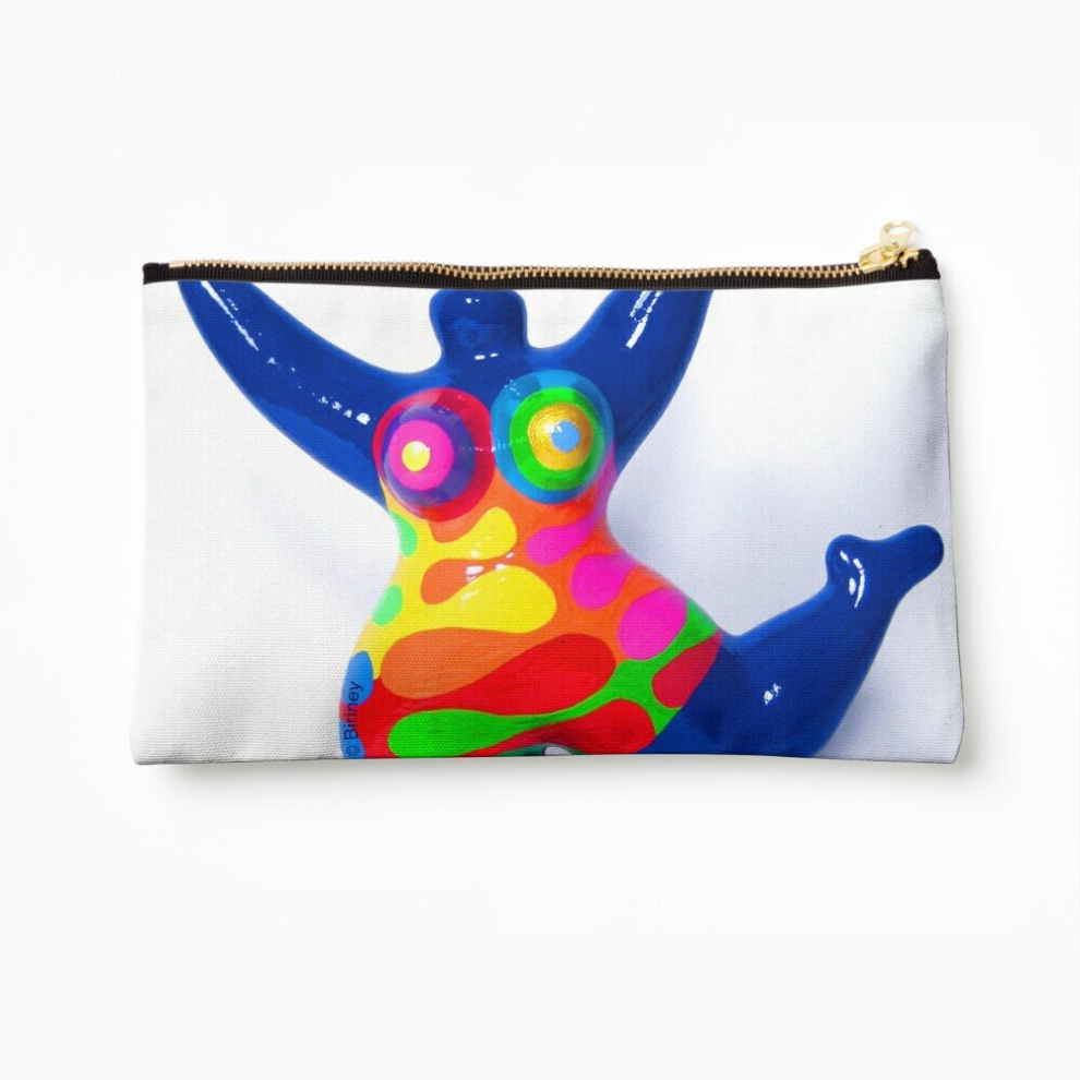 Whibos Blue Makeup Bag Nana Biriney - Tribute To Niki De Saint Phalle Cosmetic Organizer Tyvek Paper Bags Zipper Pouch