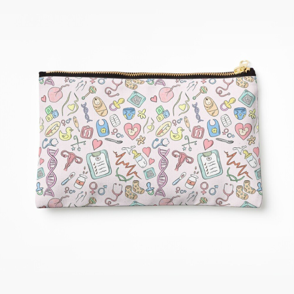 Whibos Makeup Bag Midwifery Cosmetic Organizer Tyvek Paper Bags Zipper Pouch
