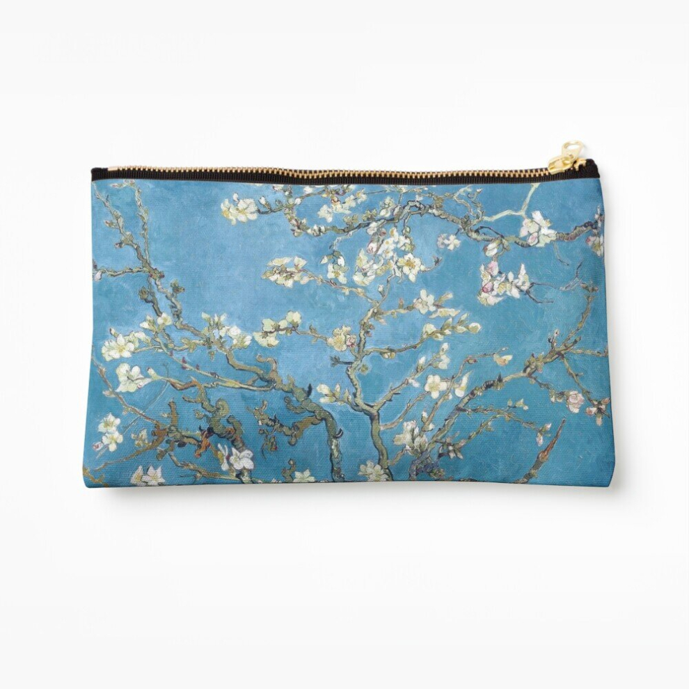 Whibos Makeup Bag Vincent Van Gogh - Branches With Almond Blossom Cosmetic Organizer Tyvek Paper Bags Zipper Pouch