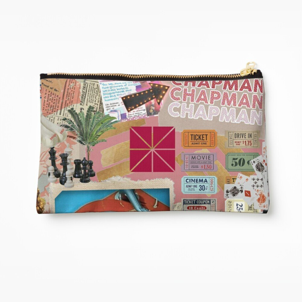 Whibos Orange Makeup Bag Chapman University California Dodge College Film School Tapestry Poster Cosmetic Organizer Tyvek Paper Bags Zipper Pouch