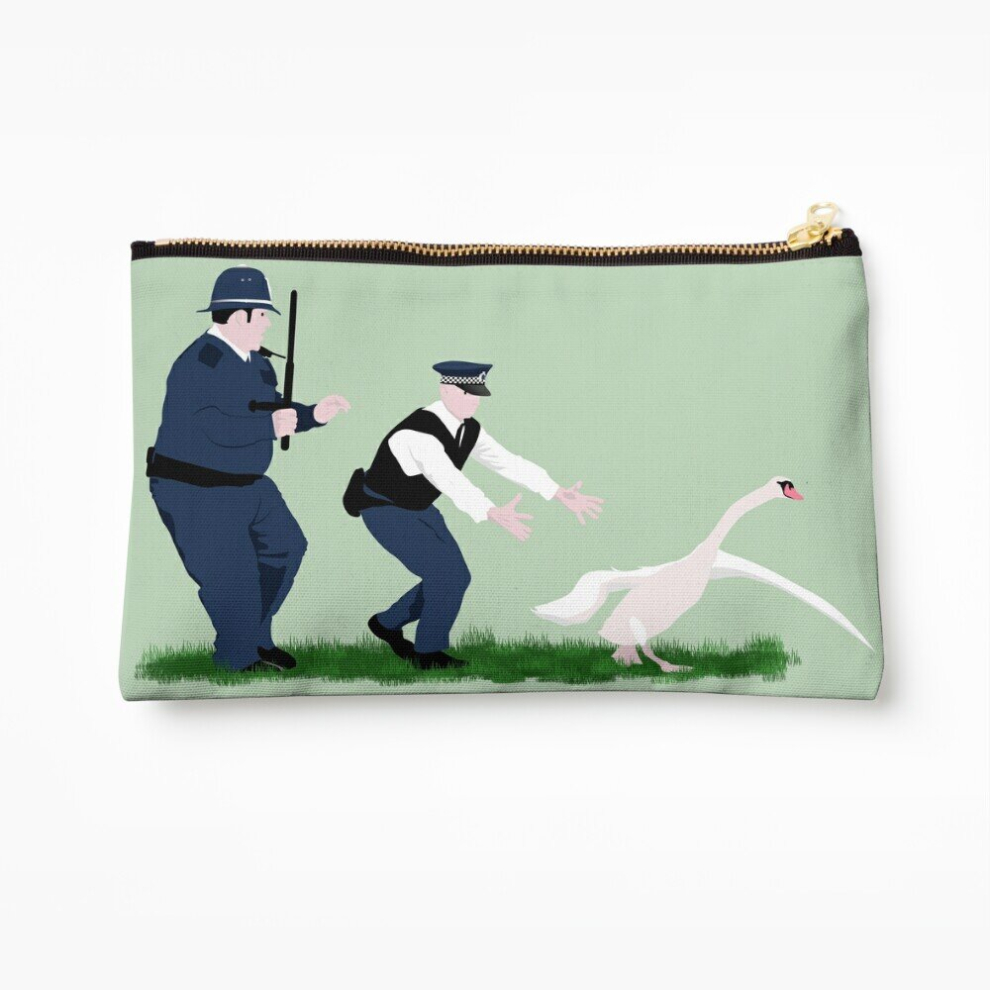 Whibos Makeup Bag Swan Cops Cosmetic Organizer Tyvek Paper Bags Zipper Pouch