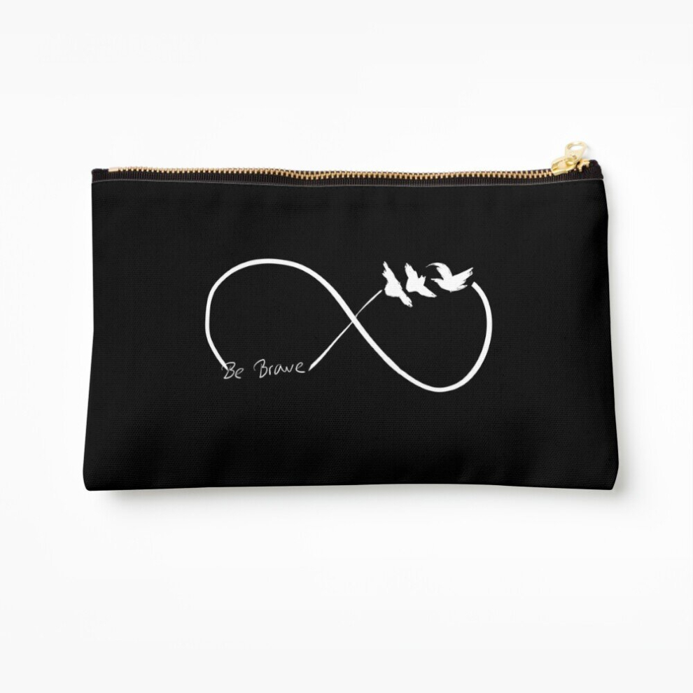 Whibos Makeup Bag Divergent - 'Be Brave' Infinity Cosmetic Organizer Tyvek Paper Bags Zipper Pouch