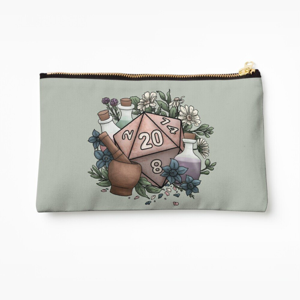 Whibos Makeup Bag Alchemist D20 Tabletop Rpg Gaming Dice Cosmetic Organizer Tyvek Paper Bags Zipper Pouch