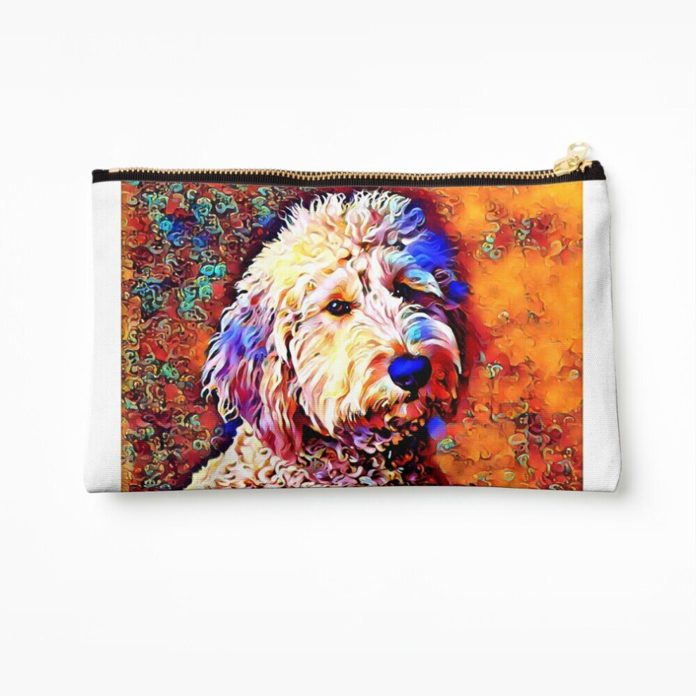 Whibos Makeup Bag Labradoodle Dog Cosmetic Organizer Tyvek Paper Bags Zipper Pouch