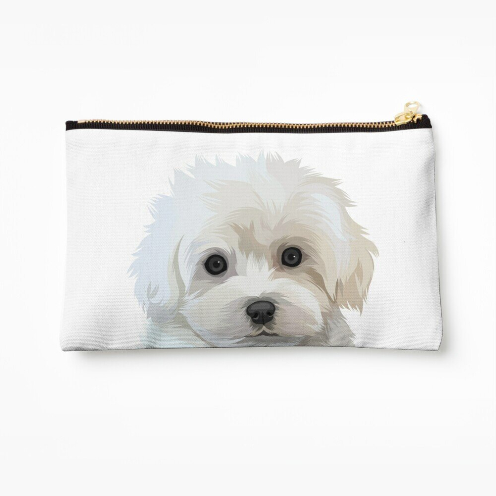 Whibos Makeup Bag Maltese Cosmetic Organizer Tyvek Paper Bags Zipper Pouch