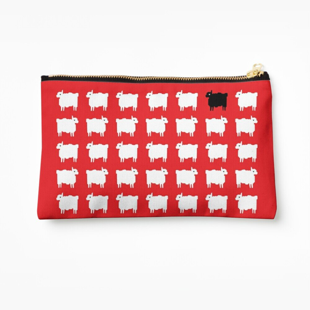 Whibos Black Makeup Bag Diana's Sheep Jumper Cosmetic Organizer Tyvek Paper Bags Zipper Pouch