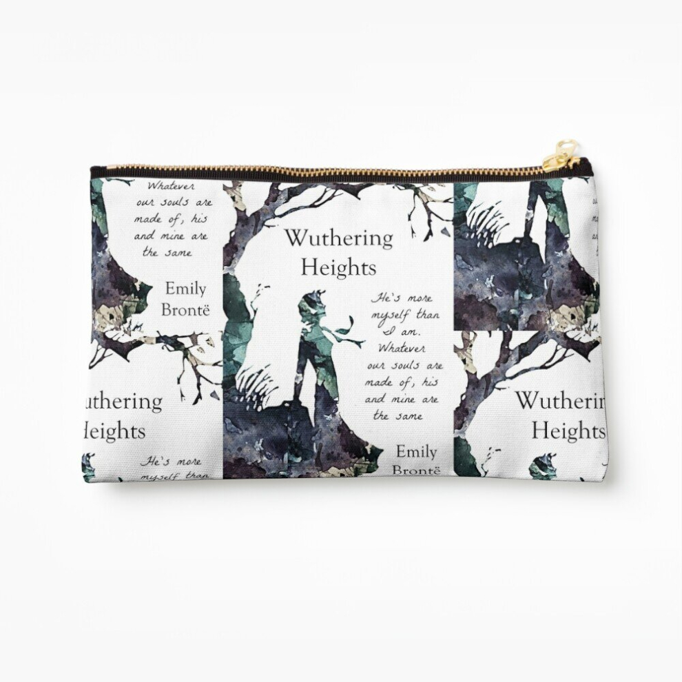 Whibos Makeup Bag Wuthering Heights, Emily Bronte Cosmetic Organizer Tyvek Paper Bags Zipper Pouch