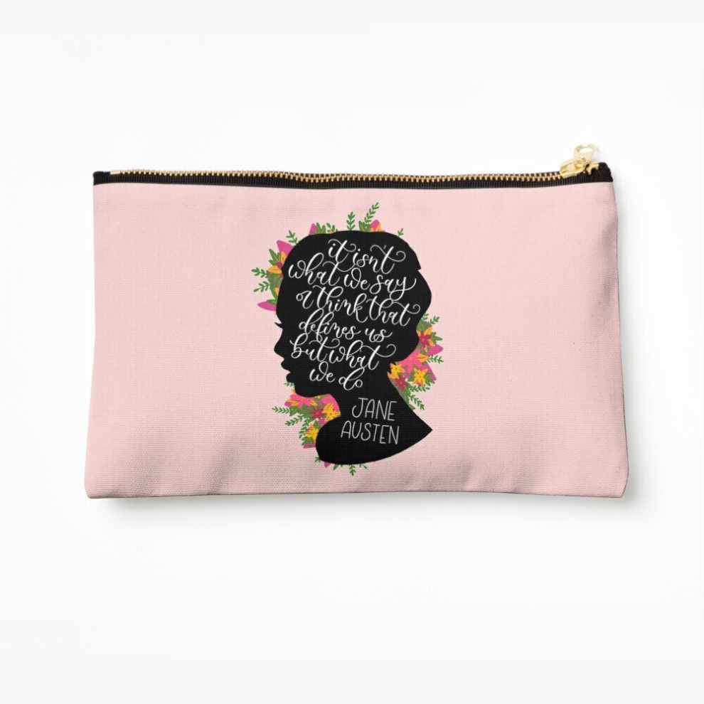 Whibos Makeup Bag Jane Austen Quote Cosmetic Organizer Tyvek Paper Bags Zipper Pouch