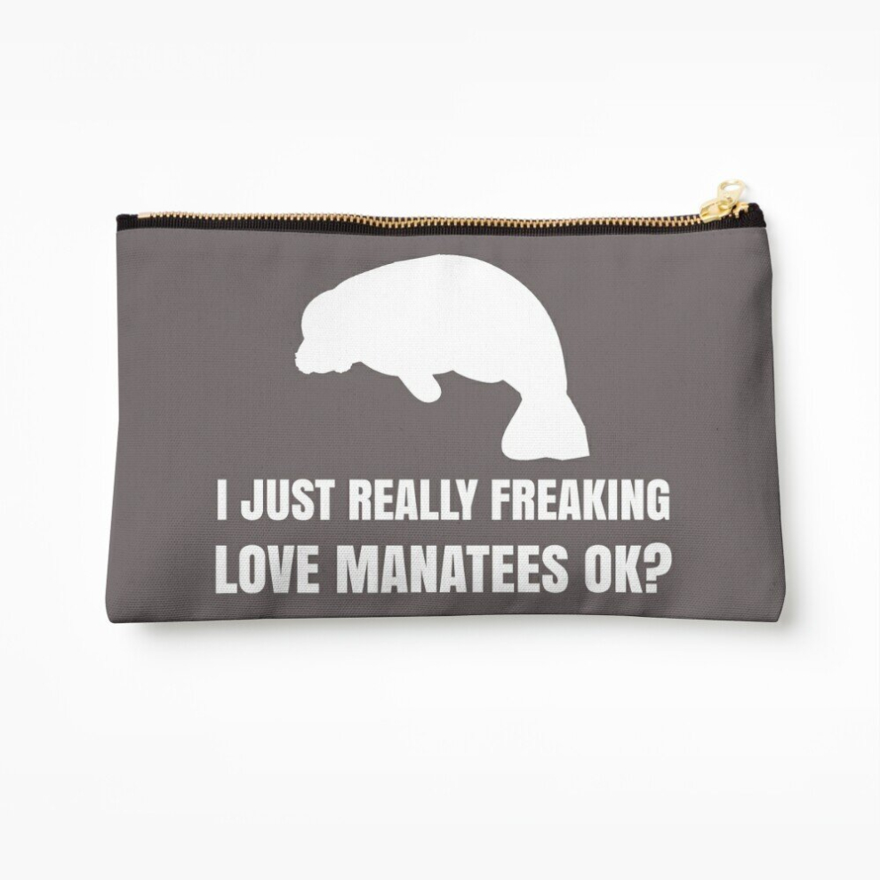 Whibos Makeup Bag Funny Manatee Lover Shirt Gift For Men Women Cosmetic Organizer Tyvek Paper Bags Zipper Pouch