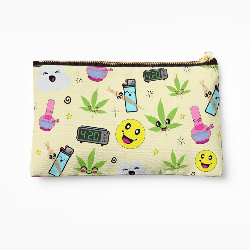 Whibos Makeup Bag Super Awesome Cute Stoner Weed Stuff Cosmetic Organizer Tyvek Paper Bags Zipper Pouch