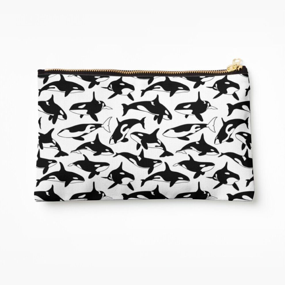 Whibos Makeup Bag Orcas Cosmetic Organizer Tyvek Paper Bags Zipper Pouch