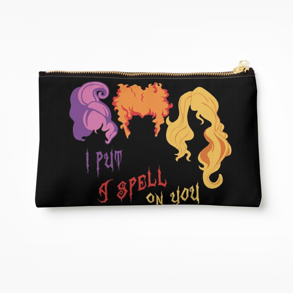 Whibos Makeup Bag Hocus Pocus / The Sanderson Sisters Cosmetic Organizer Tyvek Paper Bags Zipper Pouch