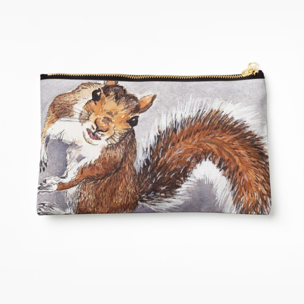 Whibos Makeup Bag Squirrel Cosmetic Organizer Tyvek Paper Bags Zipper Pouch