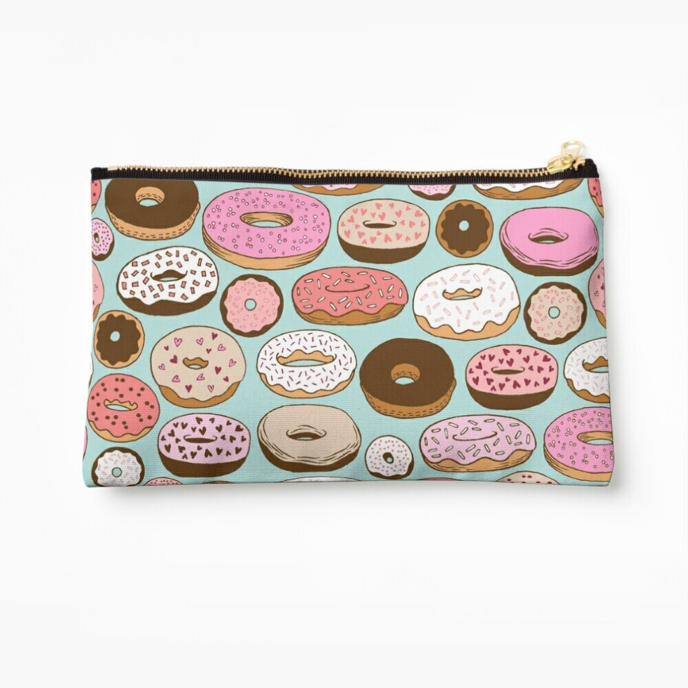 Whibos Makeup Bag Donuts Forever Cosmetic Organizer Tyvek Paper Bags Zipper Pouch