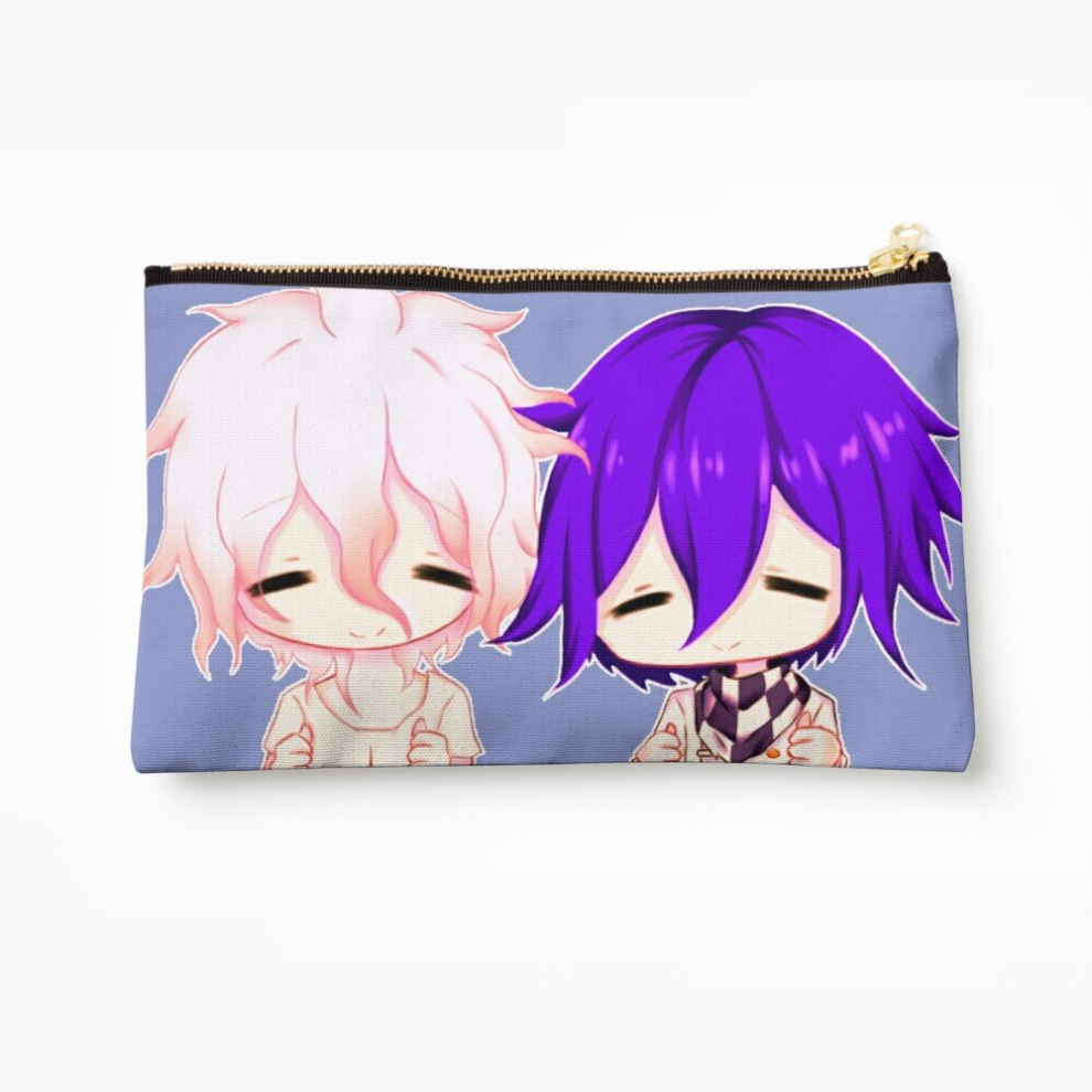 Whibos Makeup Bag Komaeda Nagito And Kokichi Ouma [Komaichi] Danganronpa Cosmetic Organizer Tyvek Paper Bags Zipper Pouch