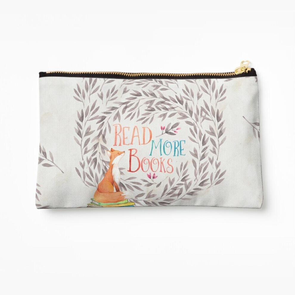Whibos Makeup Bag Read More Books - Fox Cosmetic Organizer Tyvek Paper Bags Zipper Pouch