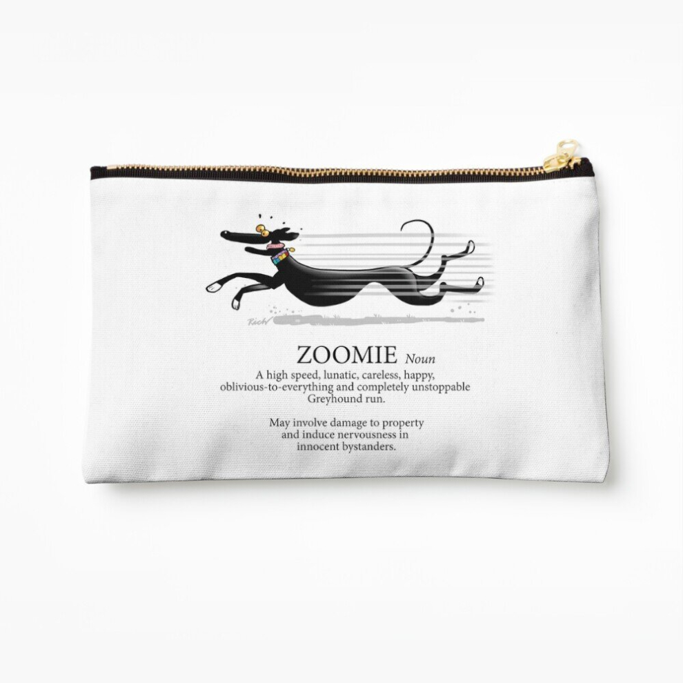 Whibos Makeup Bag Greyhound Zoomie Cosmetic Organizer Tyvek Paper Bags Zipper Pouch
