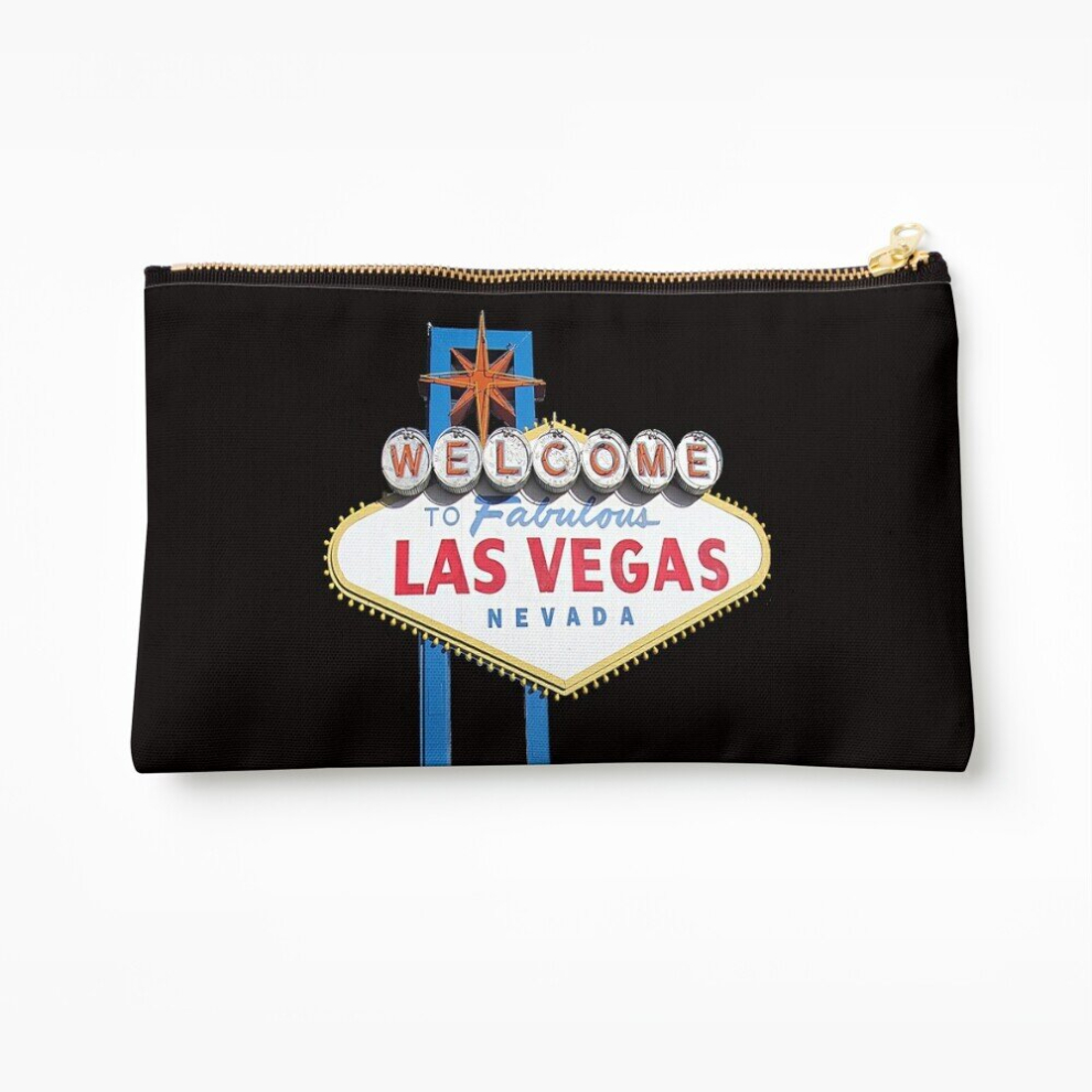 Whibos Makeup Bag Welcome To Fabulous Las Vegas Cosmetic Organizer Tyvek Paper Bags Zipper Pouch