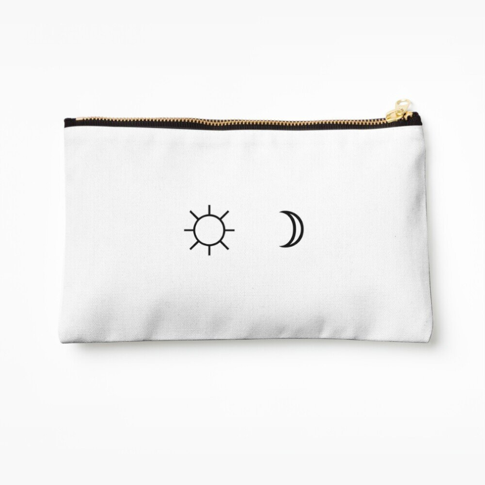 Whibos Black/White Makeup Bag Sun And Moon Minimalist Aesthetic And Tumblr Design Cosmetic Organizer Tyvek Paper Bags Zipper Pouch