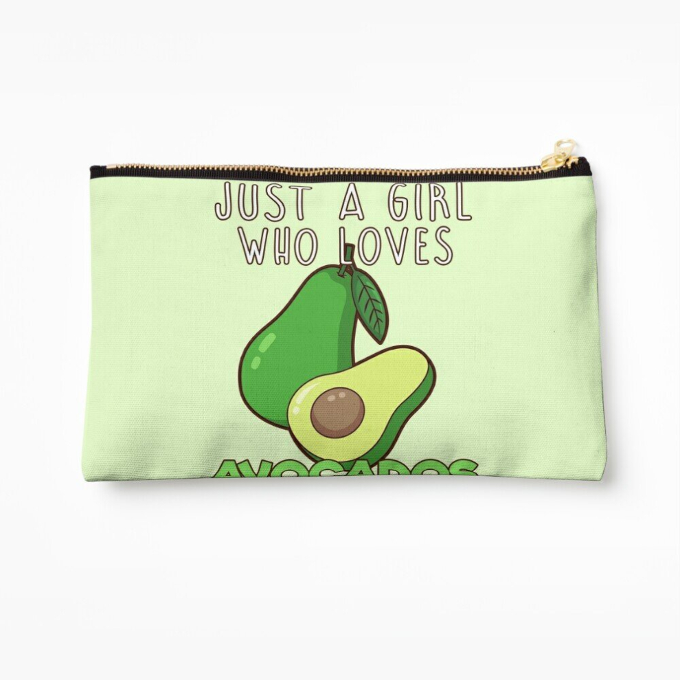 Whibos Makeup Bag Just A Girl Who Loves Avocados. Cosmetic Organizer Tyvek Paper Bags Zipper Pouch