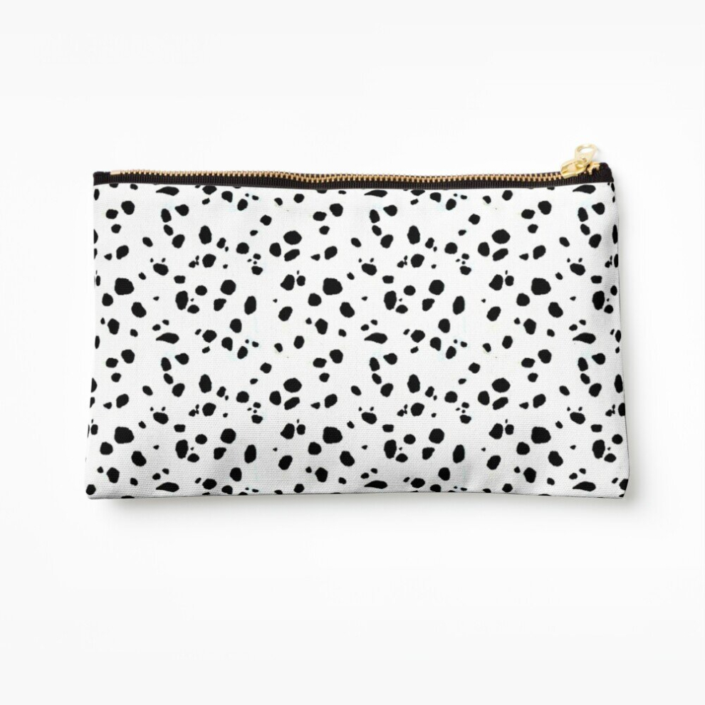 Whibos Makeup Bag Dalmatian Cosmetic Organizer Tyvek Paper Bags Zipper Pouch