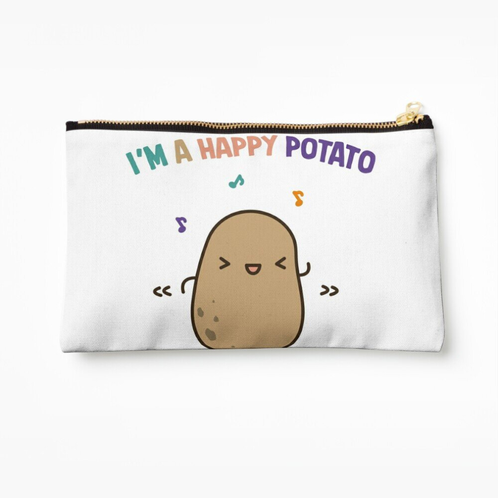 Whibos Makeup Bag Happy Potato Cosmetic Organizer Tyvek Paper Bags Zipper Pouch